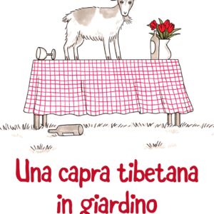Una capra tibetana in giardino